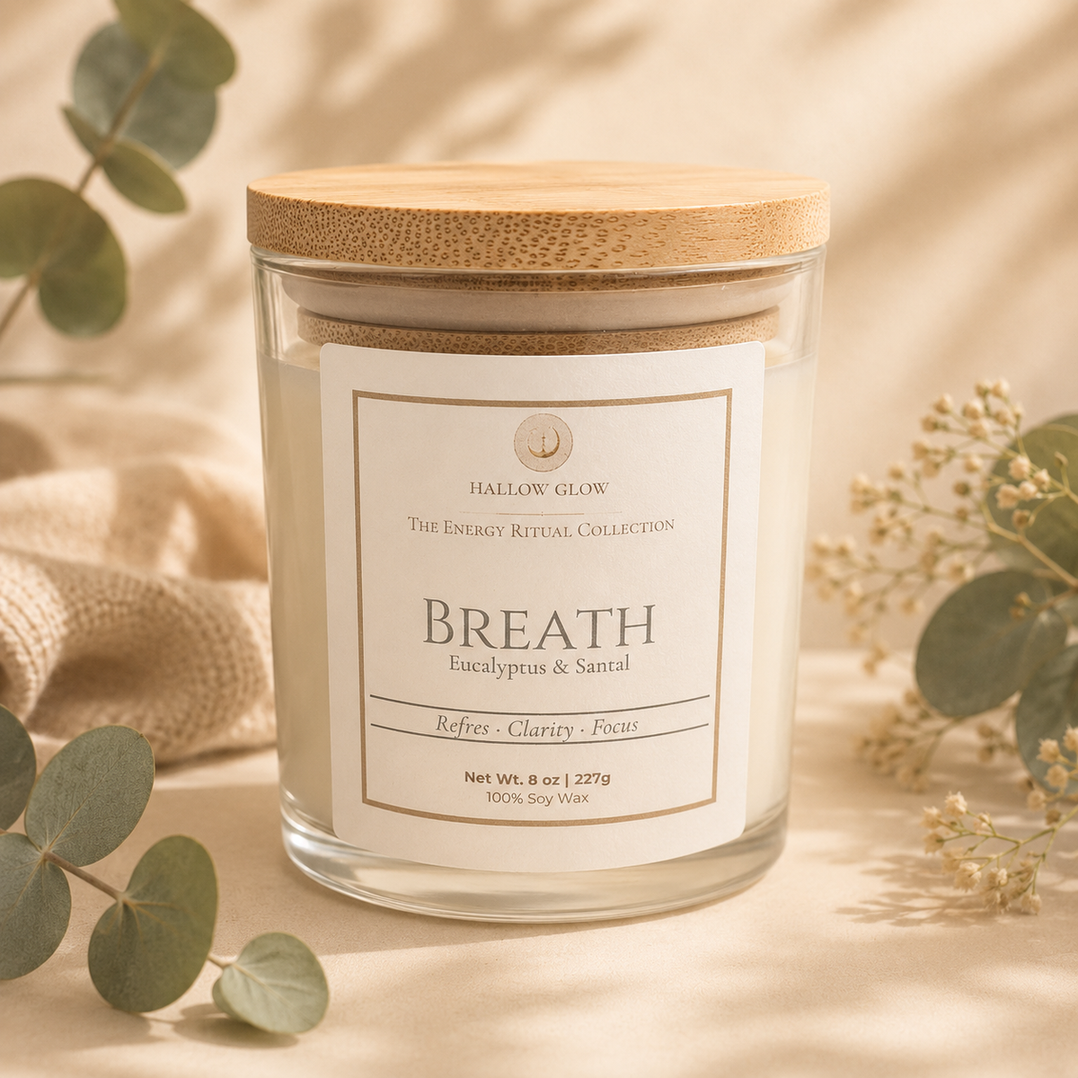 Breath - Eucalyptus + Santal Soy candle