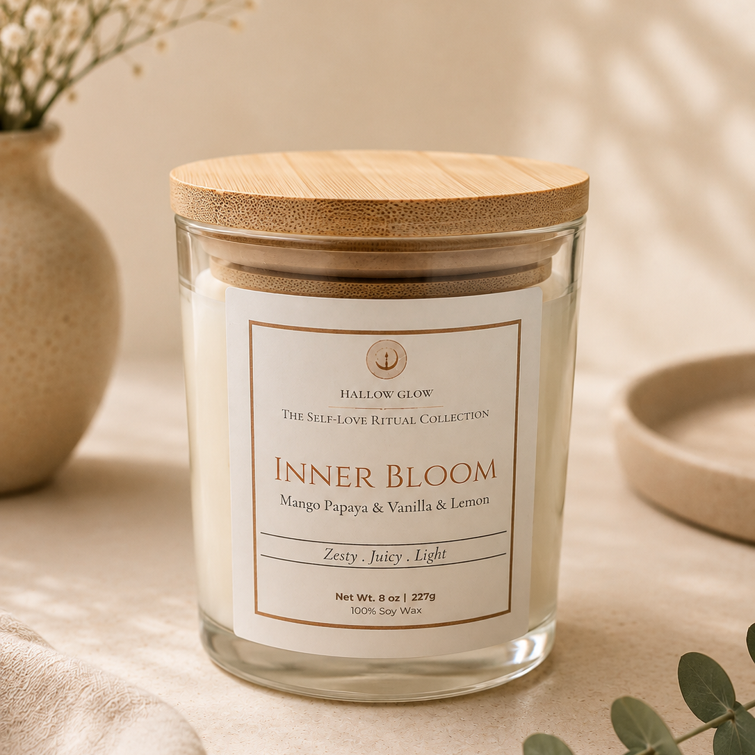 Inner Bloom - Mango Papaya + Vanilla + Lemon Soy candle