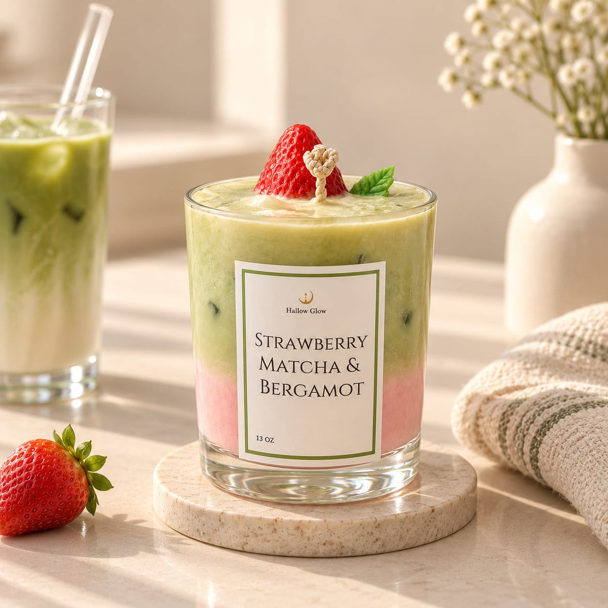 Strawberry Matcha Drink