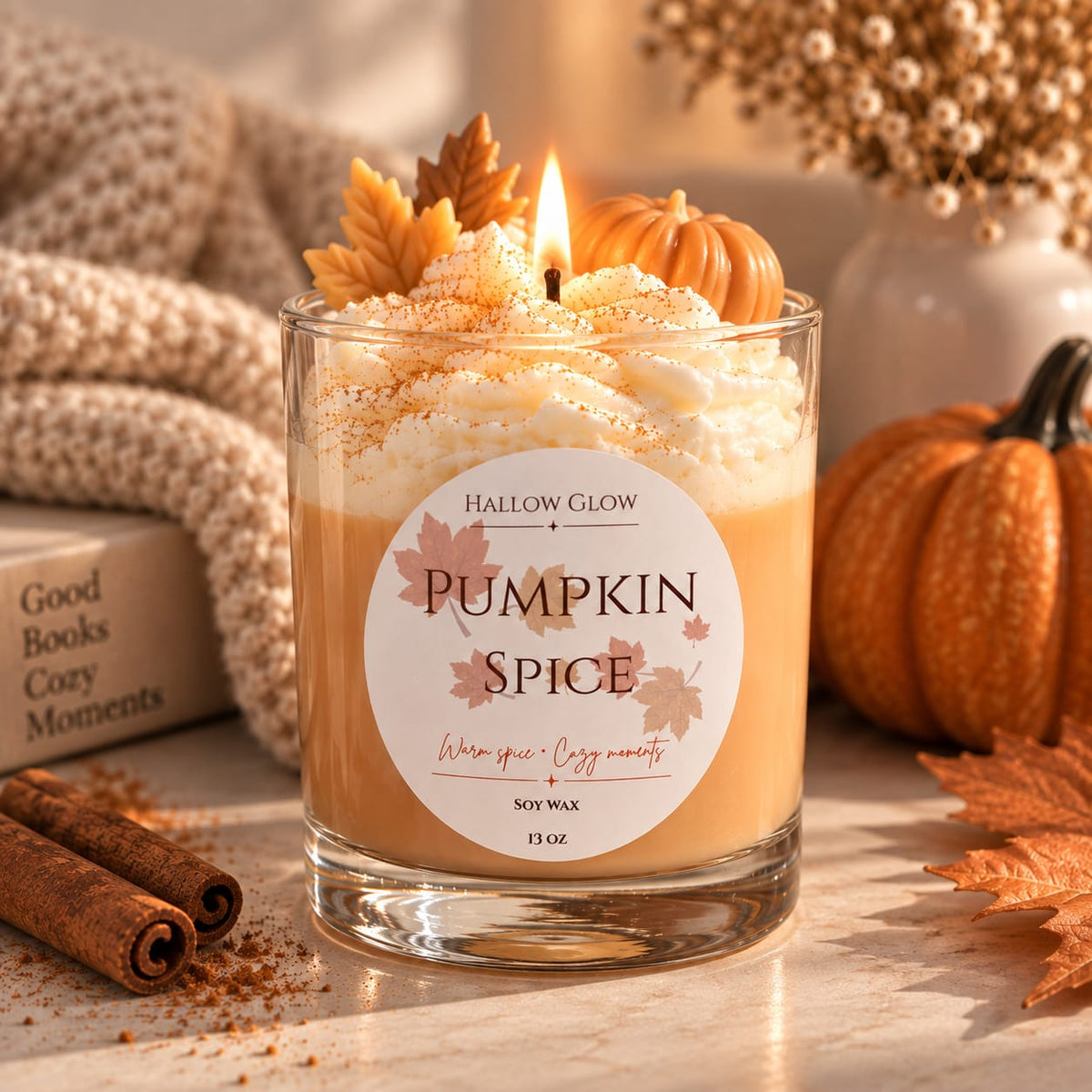 Pumpkin Spice - Cozy Fall Candle - 13oz