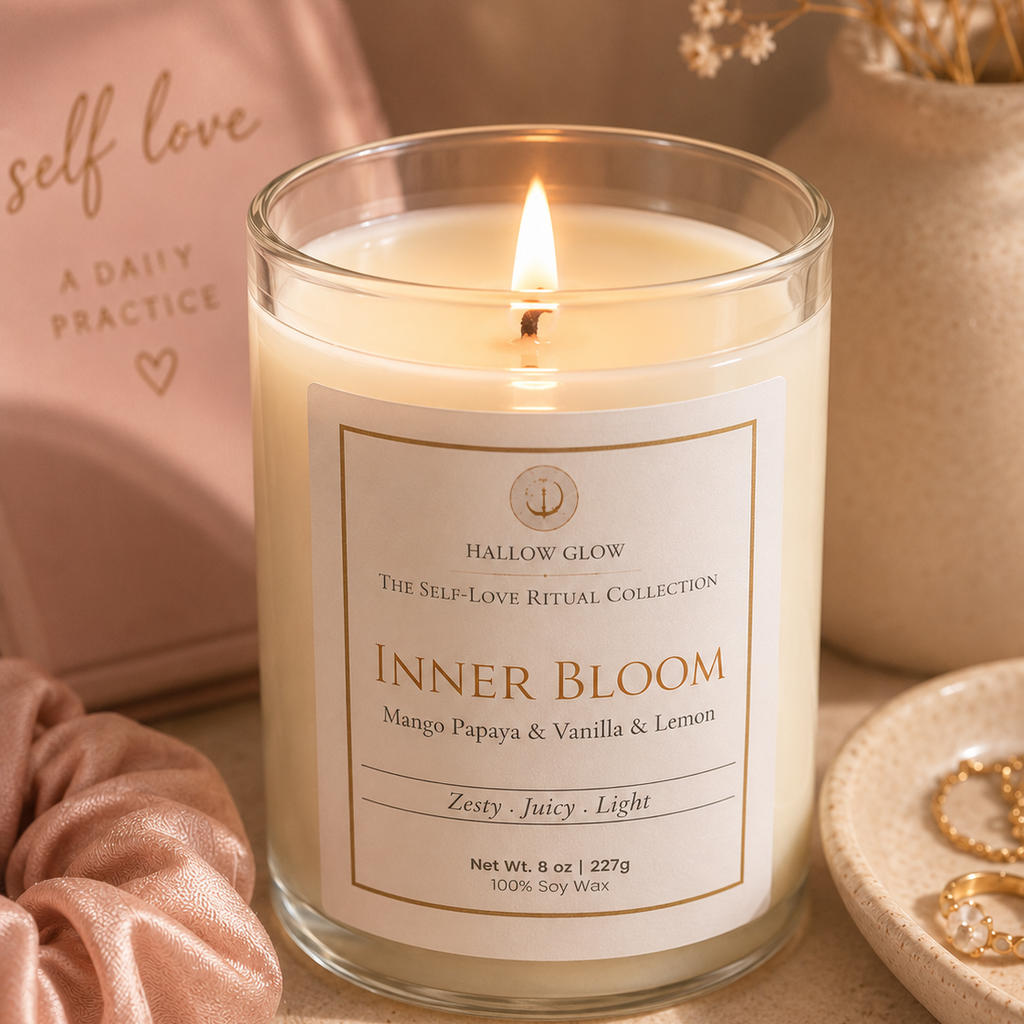 Inner Bloom - Mango Papaya + Vanilla + Lemon Soy candle