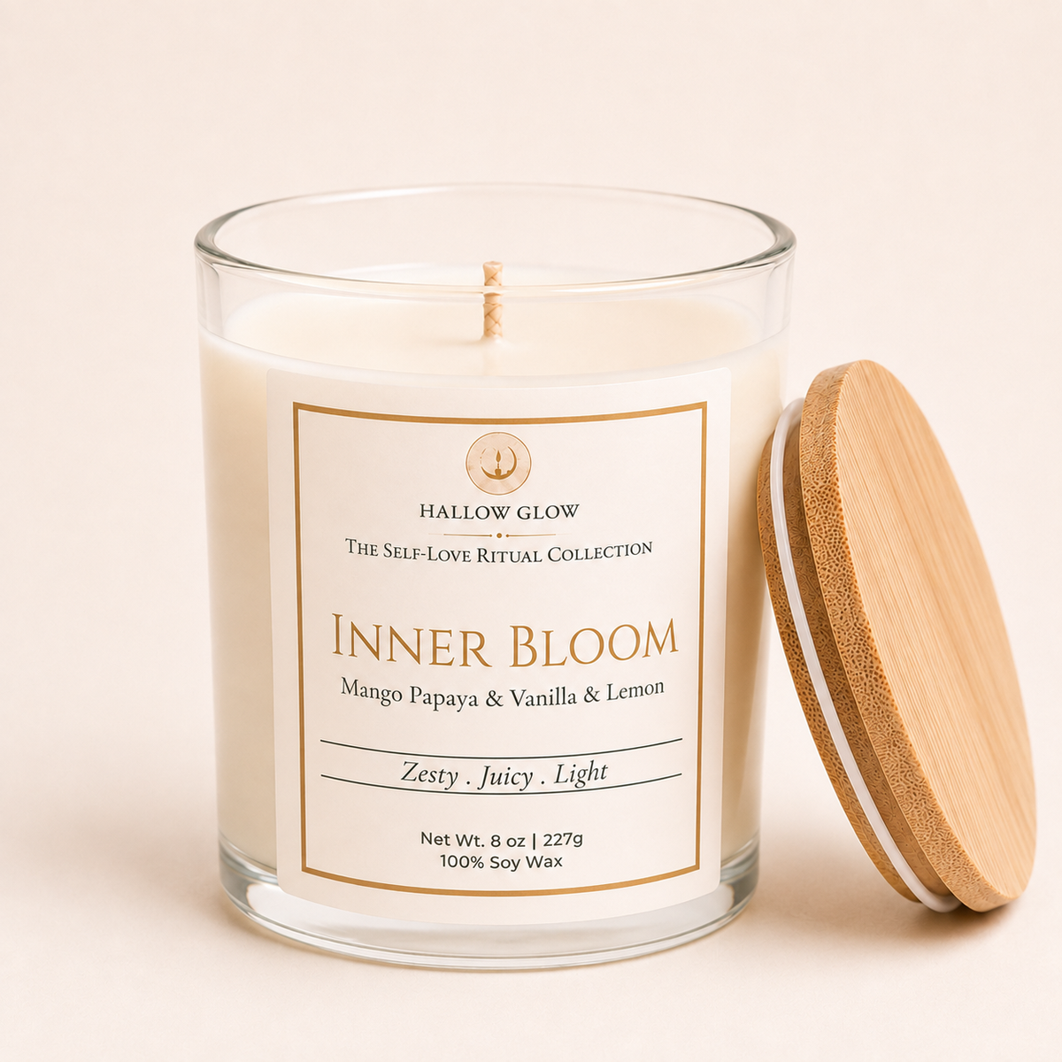 Inner Bloom - Mango Papaya + Vanilla + Lemon Soy candle