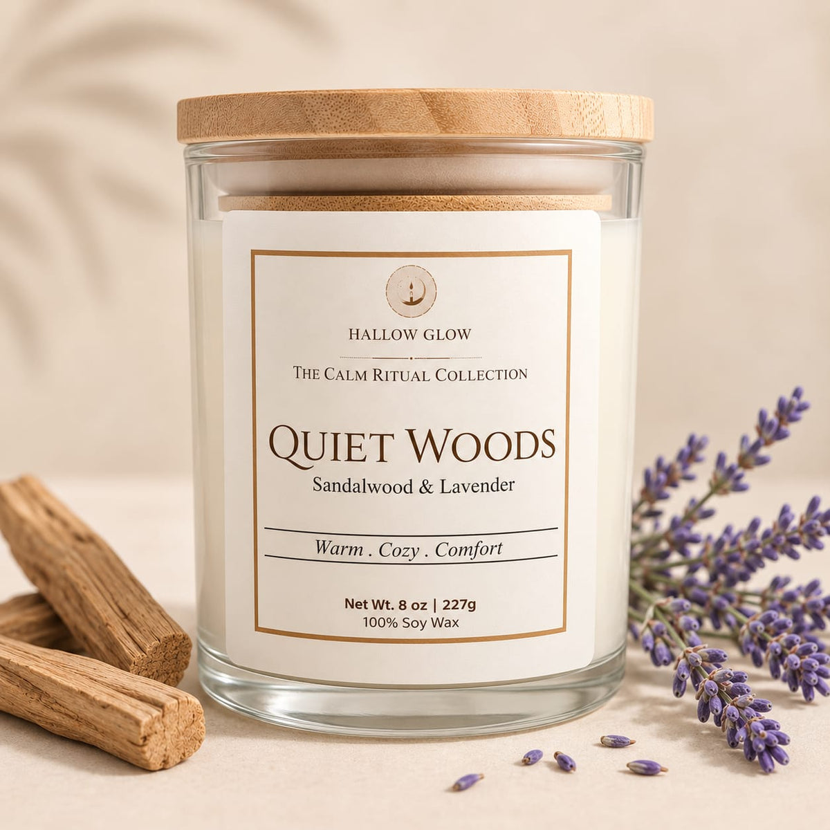 Quiet woods - Sandalwood + Lavender Soy candle