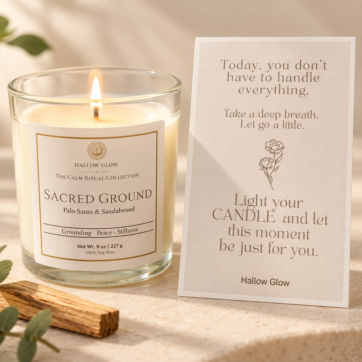 Sacred Ground - Palo Santo + Sandalwood Soy candle
